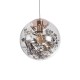 GLOBOSTAR® HARPER 01511 Μοντέρνο Κρεμαστό Φωτιστικό Οροφής με Ντουί 1 x E27 AC 220-240V IP20 - Διάφανο & Χάλκινο - Μ25 x Π25 x Υ30cm GLOBOSTAR® HARPER 01511 Μοντέρνο Κρεμαστό Φωτιστικό Οροφής με Ντουί 1 x E27 AC 220-240V IP20 - Διάφανο & Χάλκινο - Μ25 x Π25 x Υ30cm