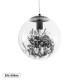 GLOBOSTAR® HARPER 01512 Μοντέρνο Κρεμαστό Φωτιστικό Οροφής με Ντουί 1 x E27 AC 220-240V IP20 - Διάφανο & Μαύρο - Μ25 x Π25 x Υ30cm GLOBOSTAR® HARPER 01512 Μοντέρνο Κρεμαστό Φωτιστικό Οροφής με Ντουί 1 x E27 AC 220-240V IP20 - Διάφανο & Μαύρο - Μ25 x Π25 x Υ30cm