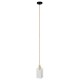 GLOBOSTAR® WHISKEY 01516 Vintage Κρεμαστό Φωτιστικό Οροφής με Ντουί 1 x E27 AC 220-240V IP20 - Διάφανο - Μ10 x Π10 x Υ24cm