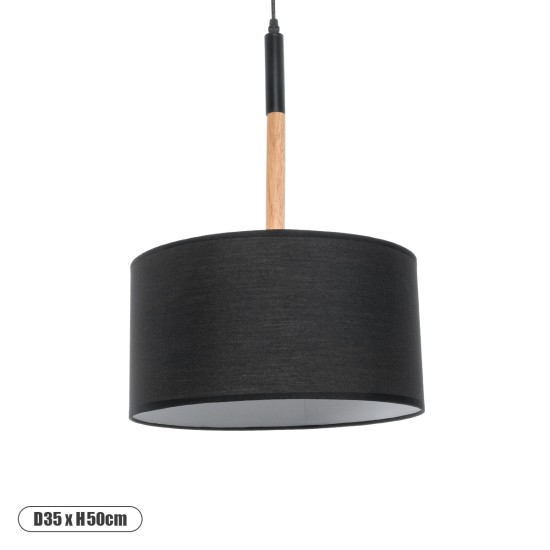 GLOBOSTAR® BRONX 01517 Μοντέρνο Κρεμαστό Φωτιστικό Οροφής με Ντουί 1 x E27 AC 220-240V IP20 - Μαύρο & Μπεζ - Μ35 x Π35 x Υ50cm GLOBOSTAR® BRONX 01517 Μοντέρνο Κρεμαστό Φωτιστικό Οροφής με Ντουί 1 x E27 AC 220-240V IP20 - Μαύρο & Μπεζ - Μ35 x Π35 x Υ50cm