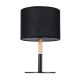 GLOBOSTAR® BRONX 01519 Μοντέρνο Επιτραπέζιο Φωτιστικό Πορτατίφ με Ντουί 1 x E27 AC 220-240V IP20 - Μαύρο & Μπεζ - Μ25 x Π25 x Υ40cm