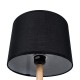 GLOBOSTAR® BRONX 01519 Μοντέρνο Επιτραπέζιο Φωτιστικό Πορτατίφ με Ντουί 1 x E27 AC 220-240V IP20 - Μαύρο & Μπεζ - Μ25 x Π25 x Υ40cm