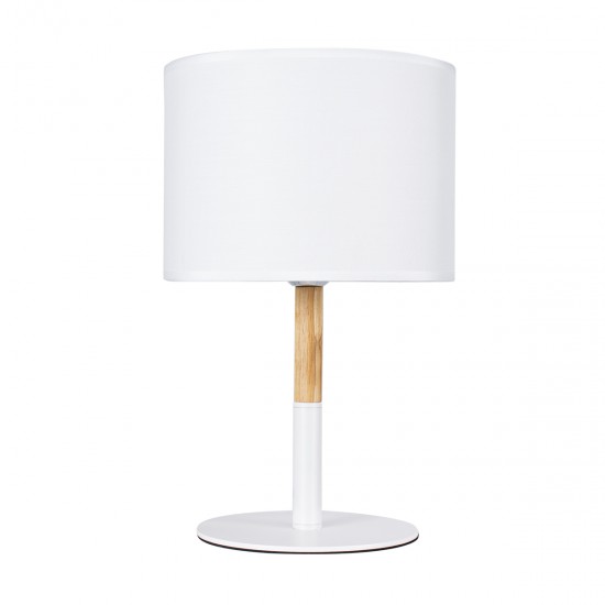 GLOBOSTAR® BRONX 01520 Μοντέρνο Επιτραπέζιο Φωτιστικό Πορτατίφ με Ντουί 1 x E27 AC 220-240V IP20 - Λευκό & Μπεζ - Μ25 x Π25 x Υ40cm GLOBOSTAR® BRONX 01520 Μοντέρνο Επιτραπέζιο Φωτιστικό Πορτατίφ με Ντουί 1 x E27 AC 220-240V IP20 - Λευκό & Μπεζ - Μ25 x Π25 x Υ40cm