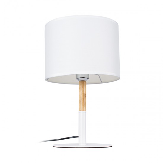 GLOBOSTAR® BRONX 01520 Μοντέρνο Επιτραπέζιο Φωτιστικό Πορτατίφ με Ντουί 1 x E27 AC 220-240V IP20 - Λευκό & Μπεζ - Μ25 x Π25 x Υ40cm GLOBOSTAR® BRONX 01520 Μοντέρνο Επιτραπέζιο Φωτιστικό Πορτατίφ με Ντουί 1 x E27 AC 220-240V IP20 - Λευκό & Μπεζ - Μ25 x Π25 x Υ40cm