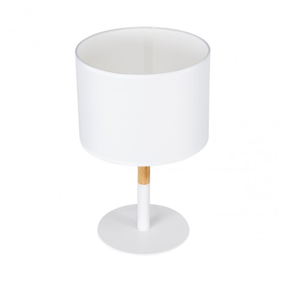 GLOBOSTAR® BRONX 01520 Μοντέρνο Επιτραπέζιο Φωτιστικό Πορτατίφ με Ντουί 1 x E27 AC 220-240V IP20 - Λευκό & Μπεζ - Μ25 x Π25 x Υ40cm GLOBOSTAR® BRONX 01520 Μοντέρνο Επιτραπέζιο Φωτιστικό Πορτατίφ με Ντουί 1 x E27 AC 220-240V IP20 - Λευκό & Μπεζ - Μ25 x Π25 x Υ40cm