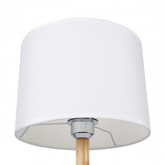 GLOBOSTAR® BRONX 01520 Μοντέρνο Επιτραπέζιο Φωτιστικό Πορτατίφ με Ντουί 1 x E27 AC 220-240V IP20 - Λευκό & Μπεζ - Μ25 x Π25 x Υ40cm GLOBOSTAR® BRONX 01520 Μοντέρνο Επιτραπέζιο Φωτιστικό Πορτατίφ με Ντουί 1 x E27 AC 220-240V IP20 - Λευκό & Μπεζ - Μ25 x Π25 x Υ40cm