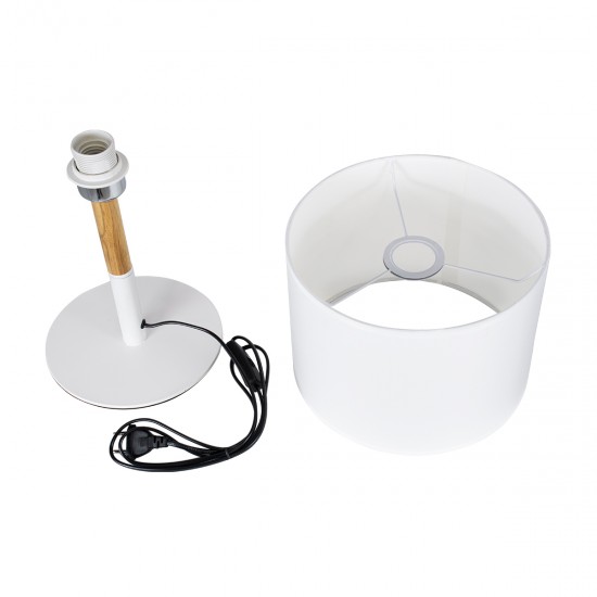 GLOBOSTAR® BRONX 01520 Μοντέρνο Επιτραπέζιο Φωτιστικό Πορτατίφ με Ντουί 1 x E27 AC 220-240V IP20 - Λευκό & Μπεζ - Μ25 x Π25 x Υ40cm GLOBOSTAR® BRONX 01520 Μοντέρνο Επιτραπέζιο Φωτιστικό Πορτατίφ με Ντουί 1 x E27 AC 220-240V IP20 - Λευκό & Μπεζ - Μ25 x Π25 x Υ40cm