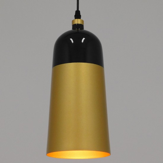 GLOBOSTAR® PALAZZO 01523 Μοντέρνο Κρεμαστό Φωτιστικό Οροφής με Ντουί 1 x E27 AC 220-240V IP20 - Μαύρο & Χρυσό - Μ14 x Π14 x Υ34cm GLOBOSTAR® PALAZZO 01523 Μοντέρνο Κρεμαστό Φωτιστικό Οροφής με Ντουί 1 x E27 AC 220-240V IP20 - Μαύρο & Χρυσό - Μ14 x Π14 x Υ34cm
