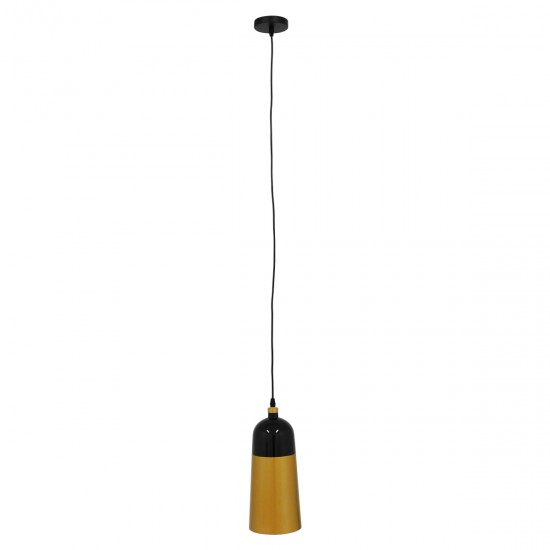 GLOBOSTAR® PALAZZO 01523 Μοντέρνο Κρεμαστό Φωτιστικό Οροφής με Ντουί 1 x E27 AC 220-240V IP20 - Μαύρο & Χρυσό - Μ14 x Π14 x Υ34cm GLOBOSTAR® PALAZZO 01523 Μοντέρνο Κρεμαστό Φωτιστικό Οροφής με Ντουί 1 x E27 AC 220-240V IP20 - Μαύρο & Χρυσό - Μ14 x Π14 x Υ34cm