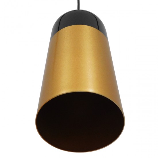 GLOBOSTAR® PALAZZO 01523 Μοντέρνο Κρεμαστό Φωτιστικό Οροφής με Ντουί 1 x E27 AC 220-240V IP20 - Μαύρο & Χρυσό - Μ14 x Π14 x Υ34cm GLOBOSTAR® PALAZZO 01523 Μοντέρνο Κρεμαστό Φωτιστικό Οροφής με Ντουί 1 x E27 AC 220-240V IP20 - Μαύρο & Χρυσό - Μ14 x Π14 x Υ34cm
