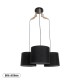 GLOBOSTAR® RAMSON 01525 Μοντέρνο Κρεμαστό Φωτιστικό Οροφής με Ντουί 3 x E27 AC 220-240V IP20 - Μαύρο & Μπεζ - Μ65 x Π65 x Υ20cm GLOBOSTAR® RAMSON 01525 Μοντέρνο Κρεμαστό Φωτιστικό Οροφής με Ντουί 3 x E27 AC 220-240V IP20 - Μαύρο & Μπεζ - Μ65 x Π65 x Υ20cm