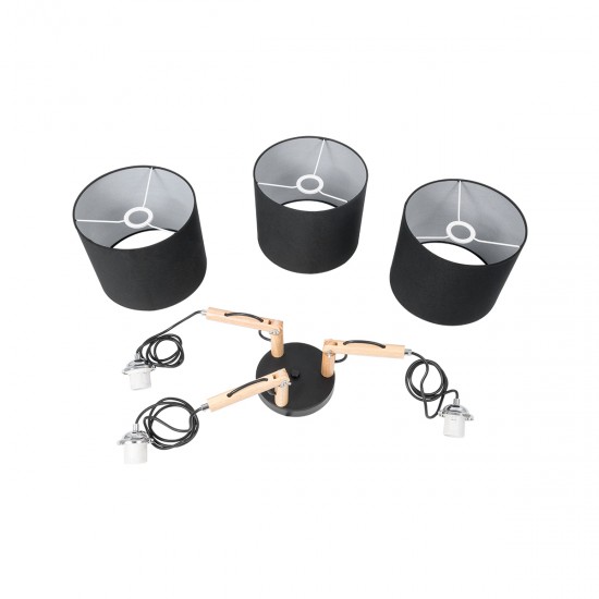GLOBOSTAR® RAMSON 01525 Μοντέρνο Κρεμαστό Φωτιστικό Οροφής με Ντουί 3 x E27 AC 220-240V IP20 - Μαύρο & Μπεζ - Μ65 x Π65 x Υ20cm GLOBOSTAR® RAMSON 01525 Μοντέρνο Κρεμαστό Φωτιστικό Οροφής με Ντουί 3 x E27 AC 220-240V IP20 - Μαύρο & Μπεζ - Μ65 x Π65 x Υ20cm