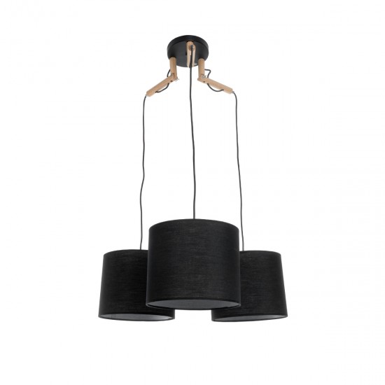GLOBOSTAR® RAMSON 01525 Μοντέρνο Κρεμαστό Φωτιστικό Οροφής με Ντουί 3 x E27 AC 220-240V IP20 - Μαύρο & Μπεζ - Μ65 x Π65 x Υ20cm GLOBOSTAR® RAMSON 01525 Μοντέρνο Κρεμαστό Φωτιστικό Οροφής με Ντουί 3 x E27 AC 220-240V IP20 - Μαύρο & Μπεζ - Μ65 x Π65 x Υ20cm