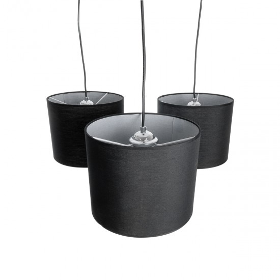 GLOBOSTAR® RAMSON 01525 Μοντέρνο Κρεμαστό Φωτιστικό Οροφής με Ντουί 3 x E27 AC 220-240V IP20 - Μαύρο & Μπεζ - Μ65 x Π65 x Υ20cm GLOBOSTAR® RAMSON 01525 Μοντέρνο Κρεμαστό Φωτιστικό Οροφής με Ντουί 3 x E27 AC 220-240V IP20 - Μαύρο & Μπεζ - Μ65 x Π65 x Υ20cm