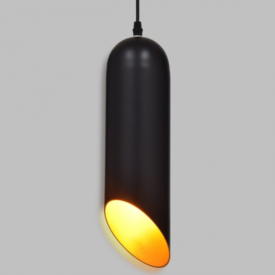 GLOBOSTAR® CARSON 01527 Μοντέρνο Κρεμαστό Φωτιστικό Οροφής με Ντουί 1 x E27 AC 220-240V IP20 - Μαύρο & Χρυσό - Μ10 x Π10 x Υ38cm GLOBOSTAR® CARSON 01527 Μοντέρνο Κρεμαστό Φωτιστικό Οροφής με Ντουί 1 x E27 AC 220-240V IP20 - Μαύρο & Χρυσό - Μ10 x Π10 x Υ38cm