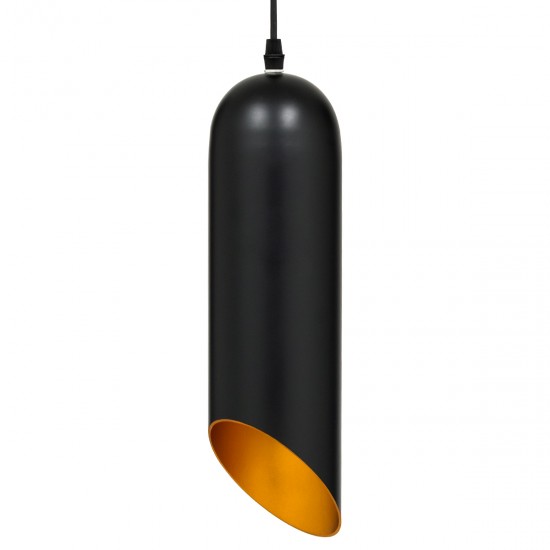 GLOBOSTAR® CARSON 01527 Μοντέρνο Κρεμαστό Φωτιστικό Οροφής με Ντουί 1 x E27 AC 220-240V IP20 - Μαύρο & Χρυσό - Μ10 x Π10 x Υ38cm GLOBOSTAR® CARSON 01527 Μοντέρνο Κρεμαστό Φωτιστικό Οροφής με Ντουί 1 x E27 AC 220-240V IP20 - Μαύρο & Χρυσό - Μ10 x Π10 x Υ38cm