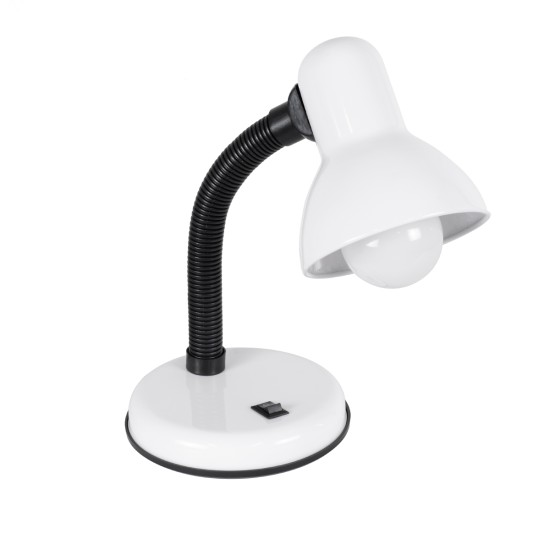 GLOBOSTAR® STUDENT 01531 Μοντέρνο Επιτραπέζιο Φωτιστικό Πορτατίφ με Ντουί 1 x E27 AC 220-240V IP20 - Λευκό & Μαύρο - Μ12 x Π12 x Υ32cm