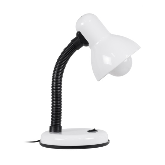 GLOBOSTAR® STUDENT 01531 Μοντέρνο Επιτραπέζιο Φωτιστικό Πορτατίφ με Ντουί 1 x E27 AC 220-240V IP20 - Λευκό & Μαύρο - Μ12 x Π12 x Υ32cm