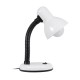 GLOBOSTAR® STUDENT 01531 Μοντέρνο Επιτραπέζιο Φωτιστικό Πορτατίφ με Ντουί 1 x E27 AC 220-240V IP20 - Λευκό & Μαύρο - Μ12 x Π12 x Υ32cm