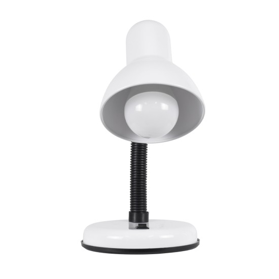GLOBOSTAR® STUDENT 01531 Μοντέρνο Επιτραπέζιο Φωτιστικό Πορτατίφ με Ντουί 1 x E27 AC 220-240V IP20 - Λευκό & Μαύρο - Μ12 x Π12 x Υ32cm