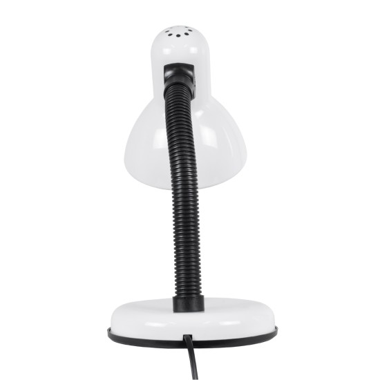 GLOBOSTAR® STUDENT 01531 Μοντέρνο Επιτραπέζιο Φωτιστικό Πορτατίφ με Ντουί 1 x E27 AC 220-240V IP20 - Λευκό & Μαύρο - Μ12 x Π12 x Υ32cm