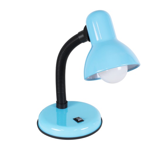 GLOBOSTAR® STUDENT 01532 Μοντέρνο Επιτραπέζιο Φωτιστικό Πορτατίφ με Ντουί 1 x E27 AC 220-240V IP20 - Γαλάζιο & Μαύρο - Μ12 x Π12 x Υ32cm