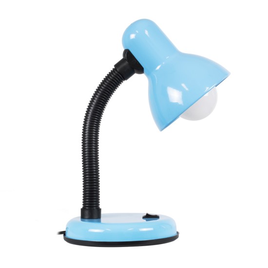 GLOBOSTAR® STUDENT 01532 Μοντέρνο Επιτραπέζιο Φωτιστικό Πορτατίφ με Ντουί 1 x E27 AC 220-240V IP20 - Γαλάζιο & Μαύρο - Μ12 x Π12 x Υ32cm