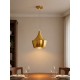 GLOBOSTAR® SHANGHAI 01544 Μοντέρνο Κρεμαστό Φωτιστικό Οροφής με Ντουί 1 x E27 AC 220-240V IP20 - Χρυσό Πλατίνα - Μ24 x Π24 x Υ30cm
