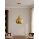 GLOBOSTAR® SHANGHAI 01544 Μοντέρνο Κρεμαστό Φωτιστικό Οροφής με Ντουί 1 x E27 AC 220-240V IP20 - Χρυσό Πλατίνα - Μ24 x Π24 x Υ30cm
