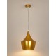 GLOBOSTAR® SHANGHAI 01544 Μοντέρνο Κρεμαστό Φωτιστικό Οροφής με Ντουί 1 x E27 AC 220-240V IP20 - Χρυσό Πλατίνα - Μ24 x Π24 x Υ30cm