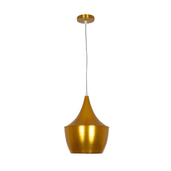 GLOBOSTAR® SHANGHAI 01544 Μοντέρνο Κρεμαστό Φωτιστικό Οροφής με Ντουί 1 x E27 AC 220-240V IP20 - Χρυσό Πλατίνα - Μ24 x Π24 x Υ30cm
