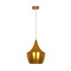 GLOBOSTAR® SHANGHAI 01544 Μοντέρνο Κρεμαστό Φωτιστικό Οροφής με Ντουί 1 x E27 AC 220-240V IP20 - Χρυσό Πλατίνα - Μ24 x Π24 x Υ30cm