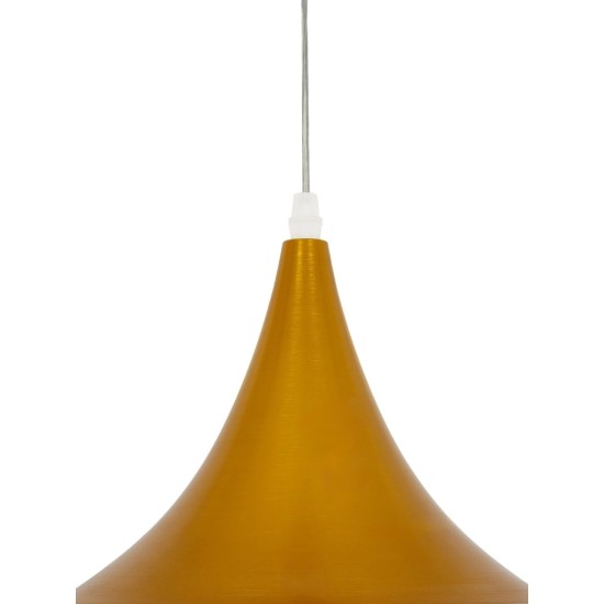 GLOBOSTAR® SHANGHAI 01544 Μοντέρνο Κρεμαστό Φωτιστικό Οροφής με Ντουί 1 x E27 AC 220-240V IP20 - Χρυσό Πλατίνα - Μ24 x Π24 x Υ30cm