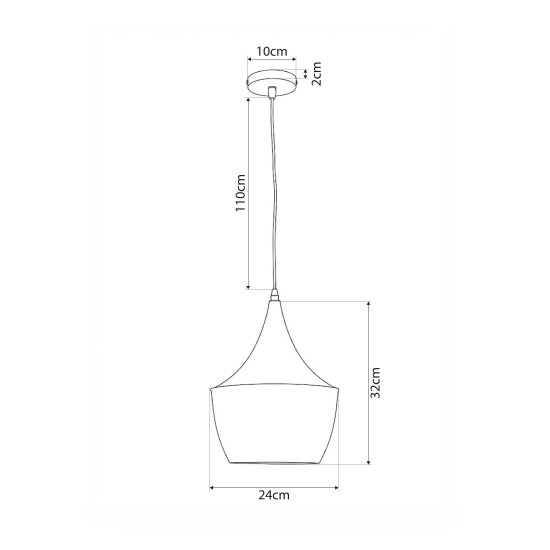 GLOBOSTAR® SHANGHAI 01544 Μοντέρνο Κρεμαστό Φωτιστικό Οροφής με Ντουί 1 x E27 AC 220-240V IP20 - Χρυσό Πλατίνα - Μ24 x Π24 x Υ30cm
