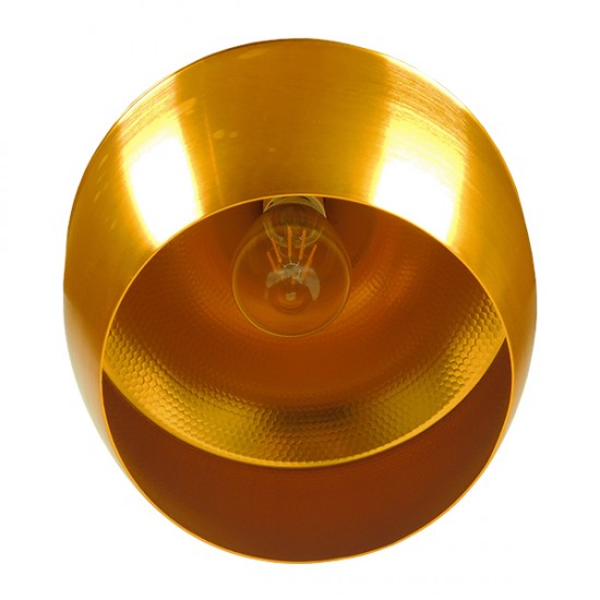 GLOBOSTAR® SHANGHAI 01544 Μοντέρνο Κρεμαστό Φωτιστικό Οροφής με Ντουί 1 x E27 AC 220-240V IP20 - Χρυσό Πλατίνα - Μ24 x Π24 x Υ30cm GLOBOSTAR® SHANGHAI 01544 Μοντέρνο Κρεμαστό Φωτιστικό Οροφής με Ντουί 1 x E27 AC 220-240V IP20 - Χρυσό Πλατίνα - Μ24 x Π24 x Υ30cm