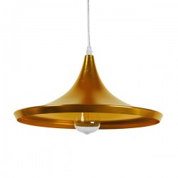 GLOBOSTAR® SHANGHAI 01545 Μοντέρνο Κρεμαστό Φωτιστικό Οροφής με Ντουί 1 x E27 AC 220-240V IP20 - Χρυσό - Μ37 x Π37 x Υ20cm
