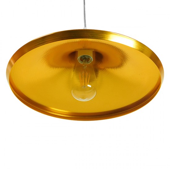 GLOBOSTAR® SHANGHAI 01545 Μοντέρνο Κρεμαστό Φωτιστικό Οροφής με Ντουί 1 x E27 AC 220-240V IP20 - Χρυσό - Μ37 x Π37 x Υ20cm GLOBOSTAR® SHANGHAI 01545 Μοντέρνο Κρεμαστό Φωτιστικό Οροφής με Ντουί 1 x E27 AC 220-240V IP20 - Χρυσό - Μ37 x Π37 x Υ20cm