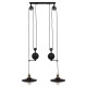GLOBOSTAR® CARILO 01550 Vintage Κρεμαστό Φωτιστικό Οροφής με Ντουί 2 x E27 AC 220-240V IP20 - Μαύρο & Χρυσό - Μ72 x Π26 x Υ120cm
