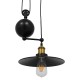 GLOBOSTAR® CARILO 01550 Vintage Κρεμαστό Φωτιστικό Οροφής με Ντουί 2 x E27 AC 220-240V IP20 - Μαύρο & Χρυσό - Μ72 x Π26 x Υ120cm