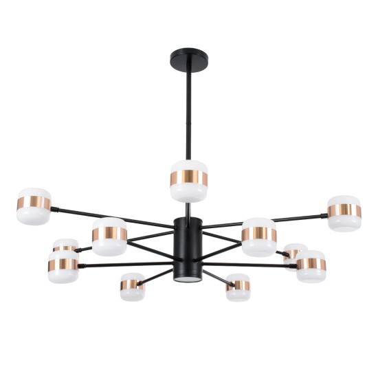 GLOBOSTAR® ORNATE 01553 Μοντέρνο Φωτιστικό Οροφής LED 104W 8320lm 360° AC 220-240V IP20 Φυσικό Λευκό 4500K - Lumileds SMD Chip - Μαύρο & Χάλκινο - Μ65 x Π65 x Υ70cm - 2 Χρόνια Εγγύηση GLOBOSTAR® ORNATE 01553 Μοντέρνο Φωτιστικό Οροφής LED 104W 8320lm 360° AC 220-240V IP20 Φυσικό Λευκό 4500K - Lumileds SMD Chip - Μαύρο & Χάλκινο - Μ65 x Π65 x Υ70cm - 2 Χρόνια Εγγύηση