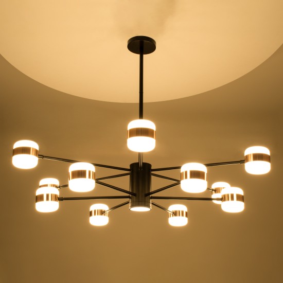 GLOBOSTAR® ORNATE 01553 Μοντέρνο Φωτιστικό Οροφής LED 104W 8320lm 360° AC 220-240V IP20 Φυσικό Λευκό 4500K - Lumileds SMD Chip - Μαύρο & Χάλκινο - Μ65 x Π65 x Υ70cm - 2 Χρόνια Εγγύηση GLOBOSTAR® ORNATE 01553 Μοντέρνο Φωτιστικό Οροφής LED 104W 8320lm 360° AC 220-240V IP20 Φυσικό Λευκό 4500K - Lumileds SMD Chip - Μαύρο & Χάλκινο - Μ65 x Π65 x Υ70cm - 2 Χρόνια Εγγύηση