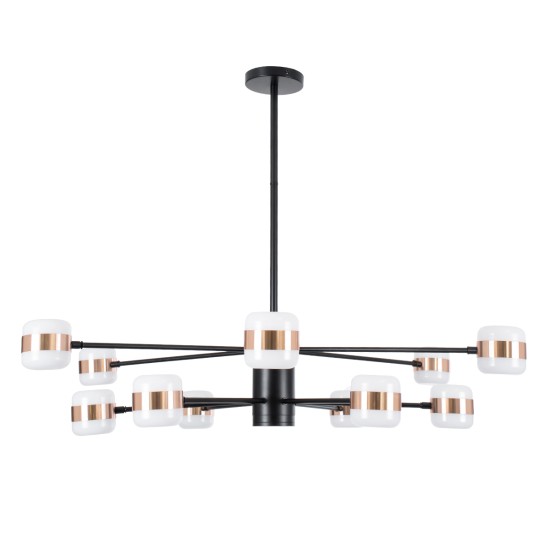 GLOBOSTAR® ORNATE 01553 Μοντέρνο Φωτιστικό Οροφής LED 104W 8320lm 360° AC 220-240V IP20 Φυσικό Λευκό 4500K - Lumileds SMD Chip - Μαύρο & Χάλκινο - Μ65 x Π65 x Υ70cm - 2 Χρόνια Εγγύηση GLOBOSTAR® ORNATE 01553 Μοντέρνο Φωτιστικό Οροφής LED 104W 8320lm 360° AC 220-240V IP20 Φυσικό Λευκό 4500K - Lumileds SMD Chip - Μαύρο & Χάλκινο - Μ65 x Π65 x Υ70cm - 2 Χρόνια Εγγύηση