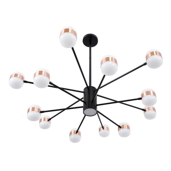 GLOBOSTAR® ORNATE 01553 Μοντέρνο Φωτιστικό Οροφής LED 104W 8320lm 360° AC 220-240V IP20 Φυσικό Λευκό 4500K - Lumileds SMD Chip - Μαύρο & Χάλκινο - Μ65 x Π65 x Υ70cm - 2 Χρόνια Εγγύηση GLOBOSTAR® ORNATE 01553 Μοντέρνο Φωτιστικό Οροφής LED 104W 8320lm 360° AC 220-240V IP20 Φυσικό Λευκό 4500K - Lumileds SMD Chip - Μαύρο & Χάλκινο - Μ65 x Π65 x Υ70cm - 2 Χρόνια Εγγύηση
