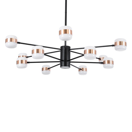 GLOBOSTAR® ORNATE 01553 Μοντέρνο Φωτιστικό Οροφής LED 104W 8320lm 360° AC 220-240V IP20 Φυσικό Λευκό 4500K - Lumileds SMD Chip - Μαύρο & Χάλκινο - Μ65 x Π65 x Υ70cm - 2 Χρόνια Εγγύηση GLOBOSTAR® ORNATE 01553 Μοντέρνο Φωτιστικό Οροφής LED 104W 8320lm 360° AC 220-240V IP20 Φυσικό Λευκό 4500K - Lumileds SMD Chip - Μαύρο & Χάλκινο - Μ65 x Π65 x Υ70cm - 2 Χρόνια Εγγύηση
