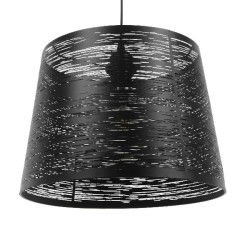 GLOBOSTAR® ACCADEMIA 01556 Μοντέρνο Κρεμαστό Φωτιστικό Οροφής με Ντουί 1 x E27 AC 220-240V IP20 - Μαύρο - Μ35 x Π35 x Υ25cm
