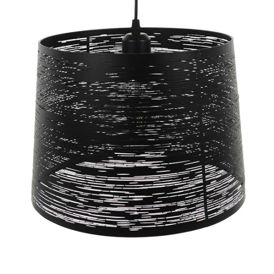 GLOBOSTAR® ACCADEMIA 01556 Μοντέρνο Κρεμαστό Φωτιστικό Οροφής με Ντουί 1 x E27 AC 220-240V IP20 - Μαύρο - Μ35 x Π35 x Υ25cm