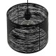 GLOBOSTAR® ACCADEMIA 01556 Μοντέρνο Κρεμαστό Φωτιστικό Οροφής με Ντουί 1 x E27 AC 220-240V IP20 - Μαύρο - Μ35 x Π35 x Υ25cm
