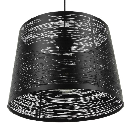 GLOBOSTAR® ACCADEMIA 01556 Μοντέρνο Κρεμαστό Φωτιστικό Οροφής με Ντουί 1 x E27 AC 220-240V IP20 - Μαύρο - Μ35 x Π35 x Υ25cm