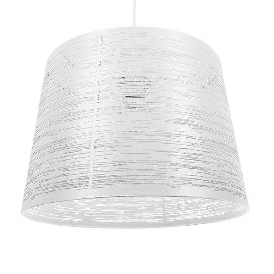 GLOBOSTAR® ACCADEMIA 01557 Μοντέρνο Κρεμαστό Φωτιστικό Οροφής με Ντουί 1 x E27 AC 220-240V IP20 - Λευκό - Μ35 x Π35 x Υ25cm