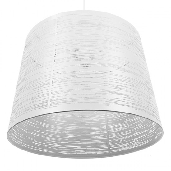 GLOBOSTAR® ACCADEMIA 01557 Μοντέρνο Κρεμαστό Φωτιστικό Οροφής με Ντουί 1 x E27 AC 220-240V IP20 - Λευκό - Μ35 x Π35 x Υ25cm